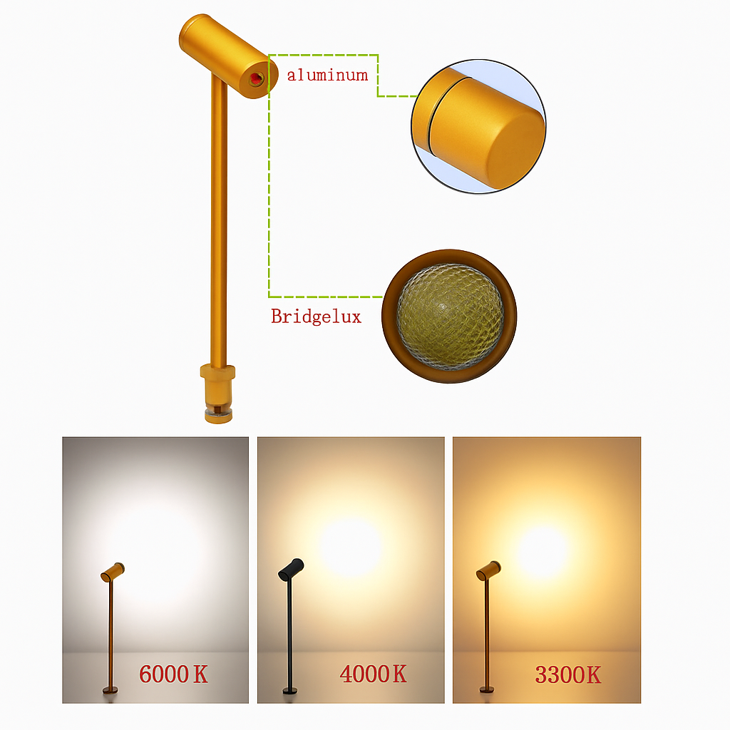 spot lumineux led pour vitrine bijoux réglable