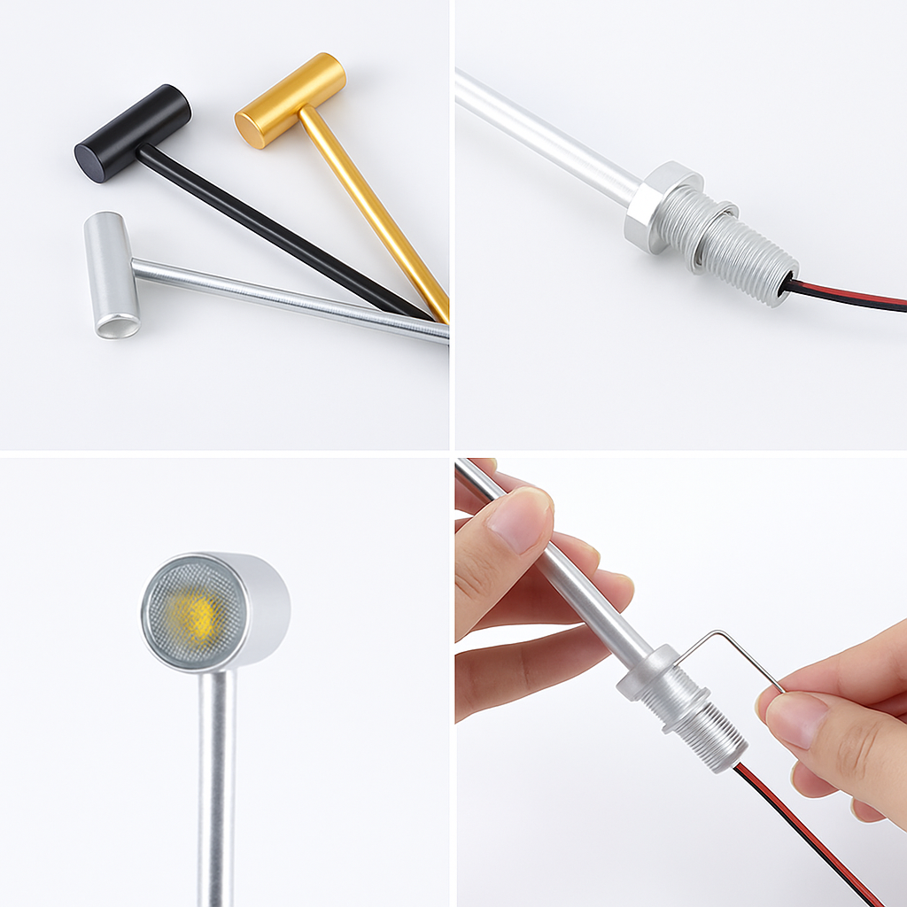 spot lumineux led pour vitrine bijoux réglable