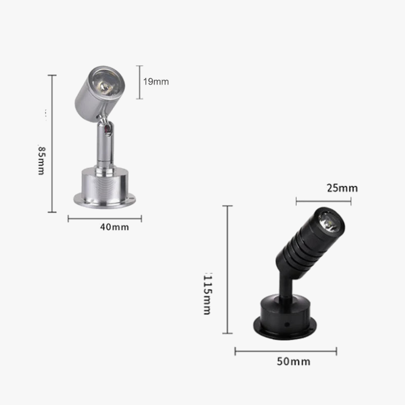 Spot lumineux LED rotatif pour armoire