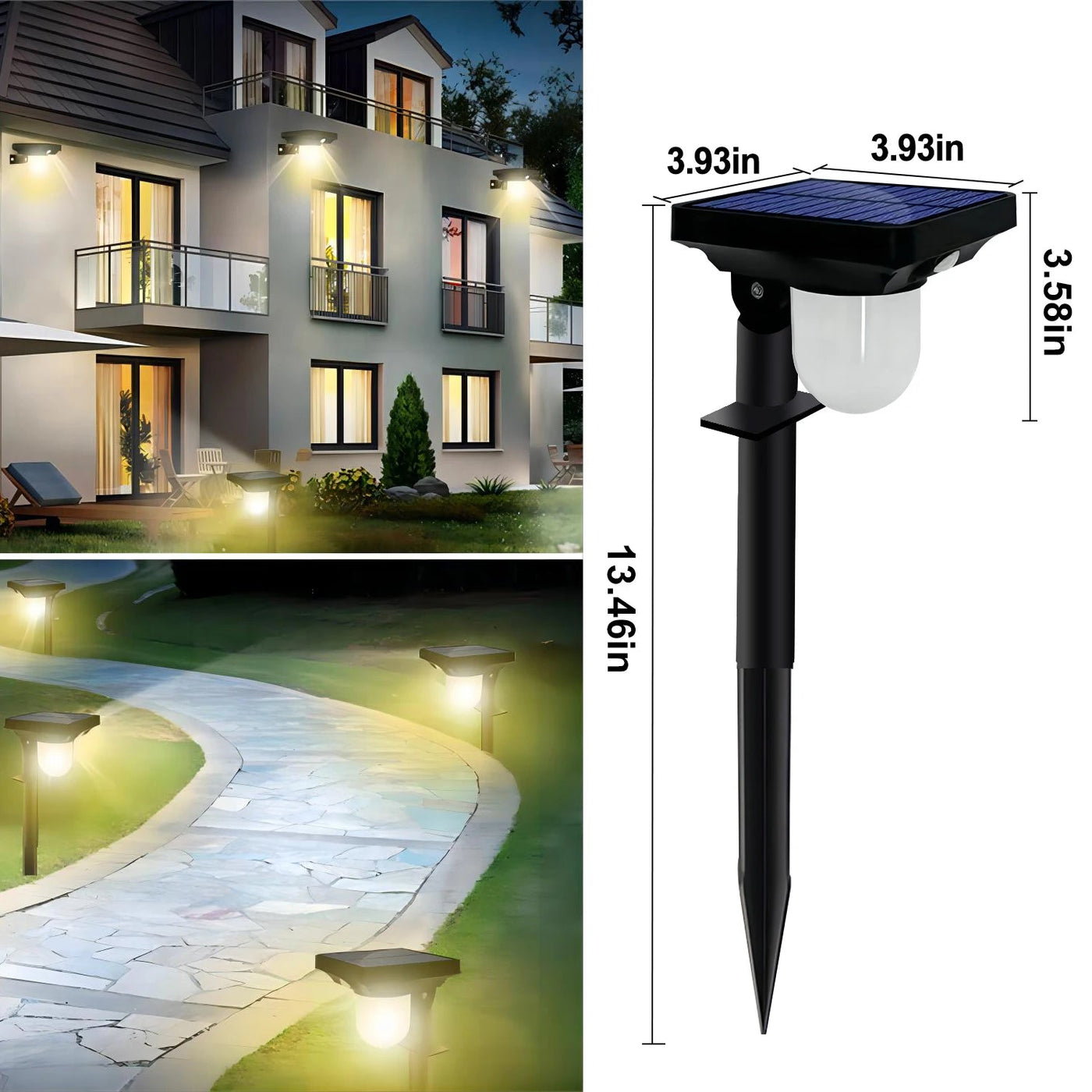 Spot lumineux solaire LED à Induction du corps humain