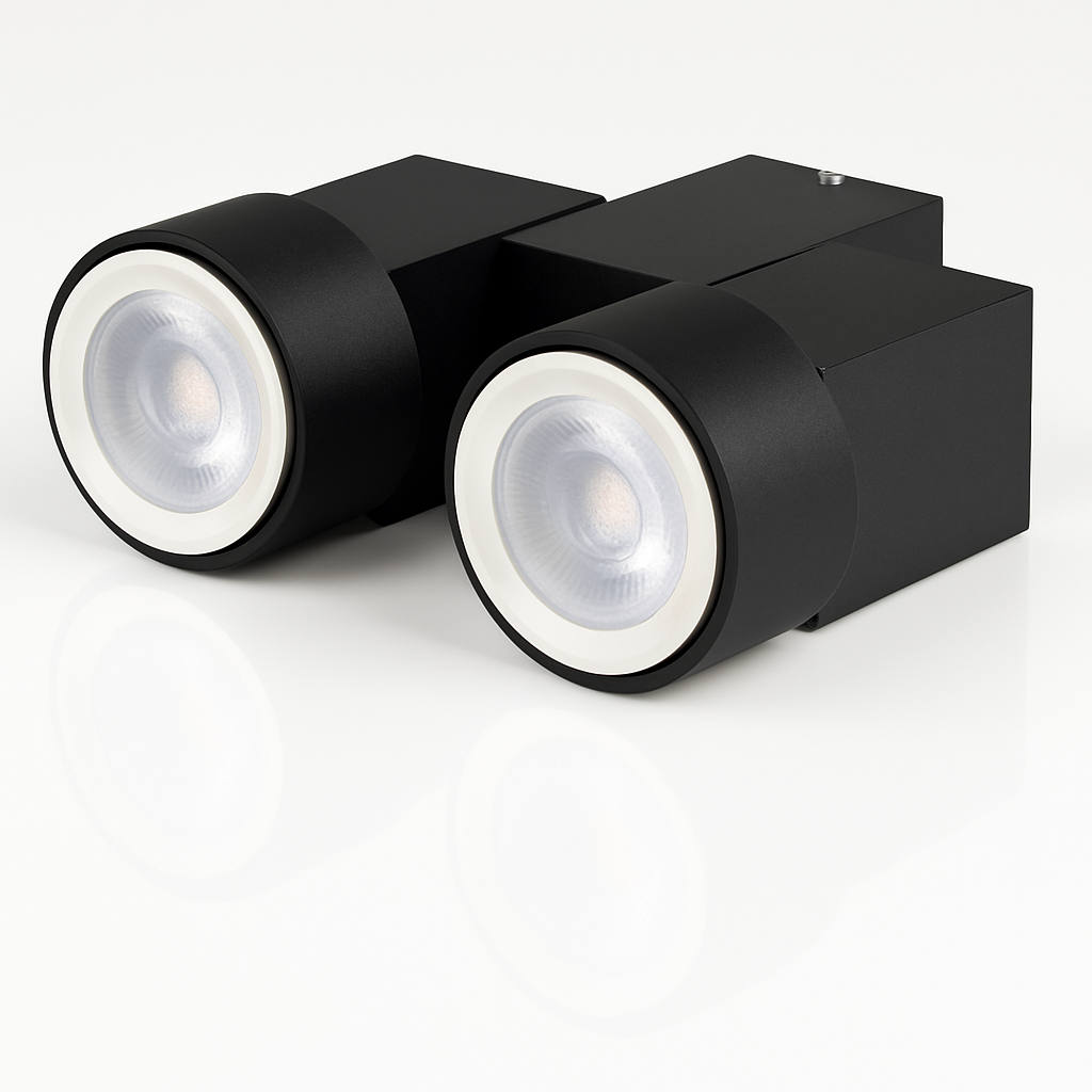 Spot moderne avec double LED en aluminium blanc
