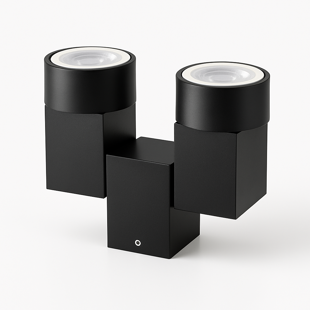 Spot moderne avec double LED en aluminium blanc