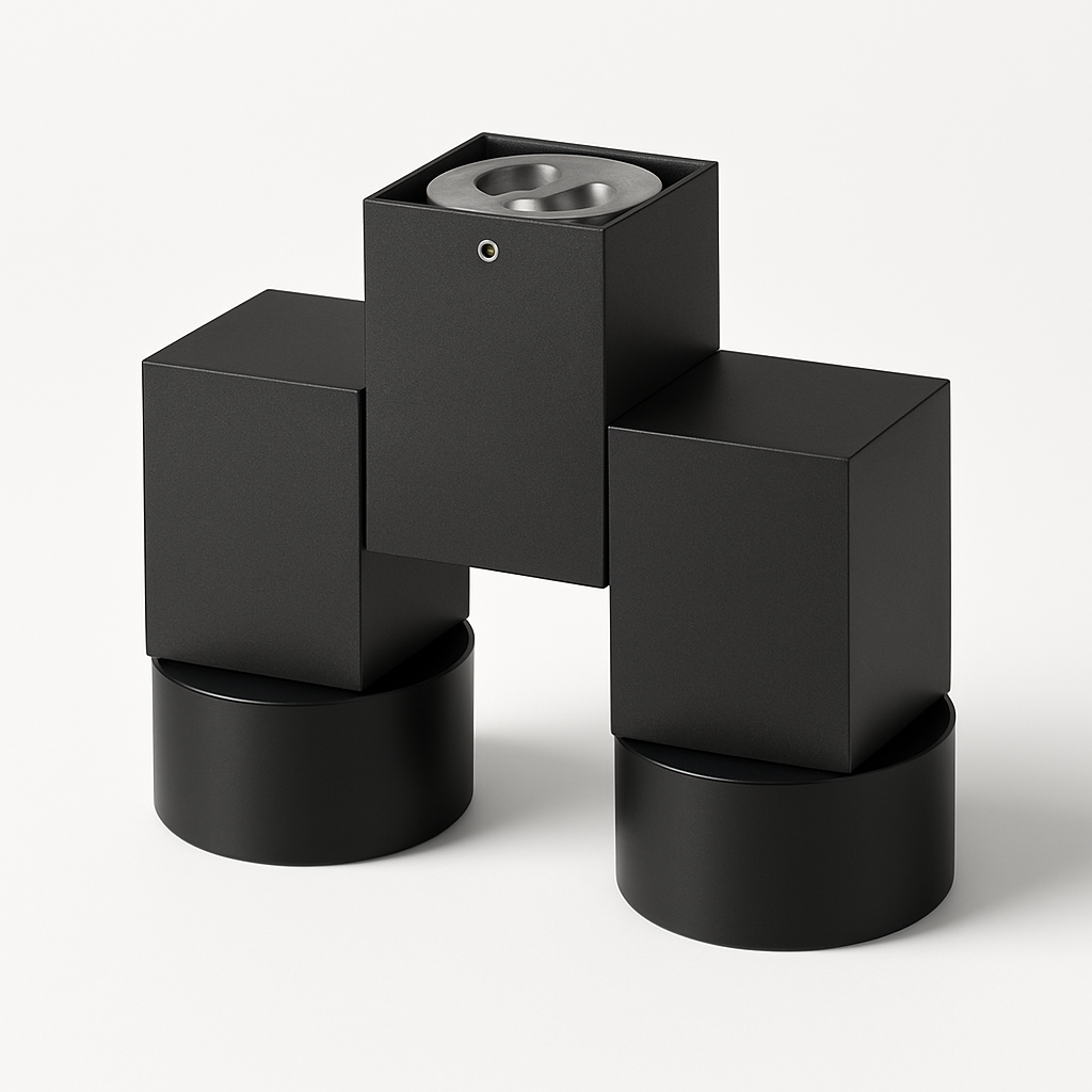 Spot moderne avec double LED en aluminium blanc