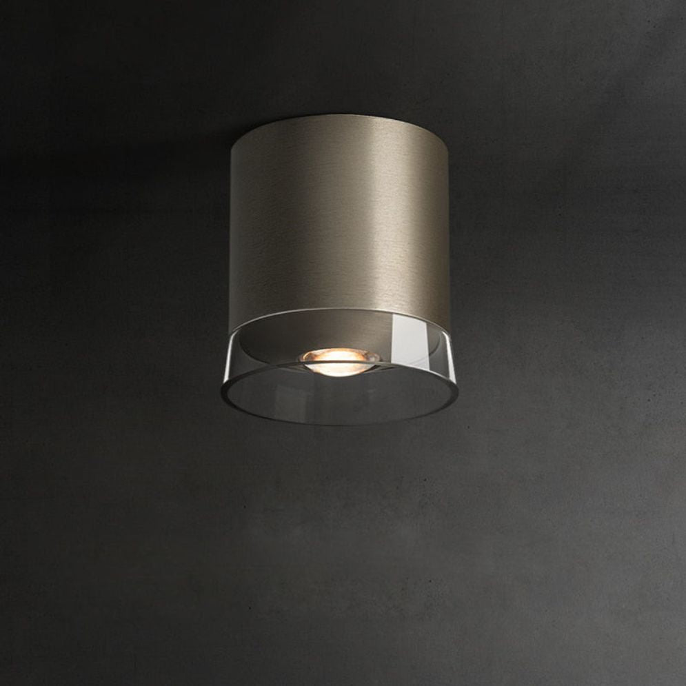 Spot de plafond cylindrique en nickel et verre — Bogue