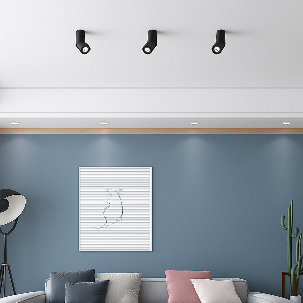 Spot moderne LED cylindrique amovible 90 degrés Maggy