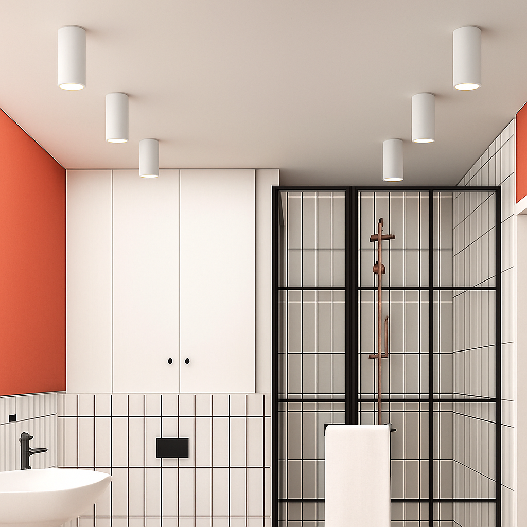 Spot moderne LED en forme de tube doré Grover