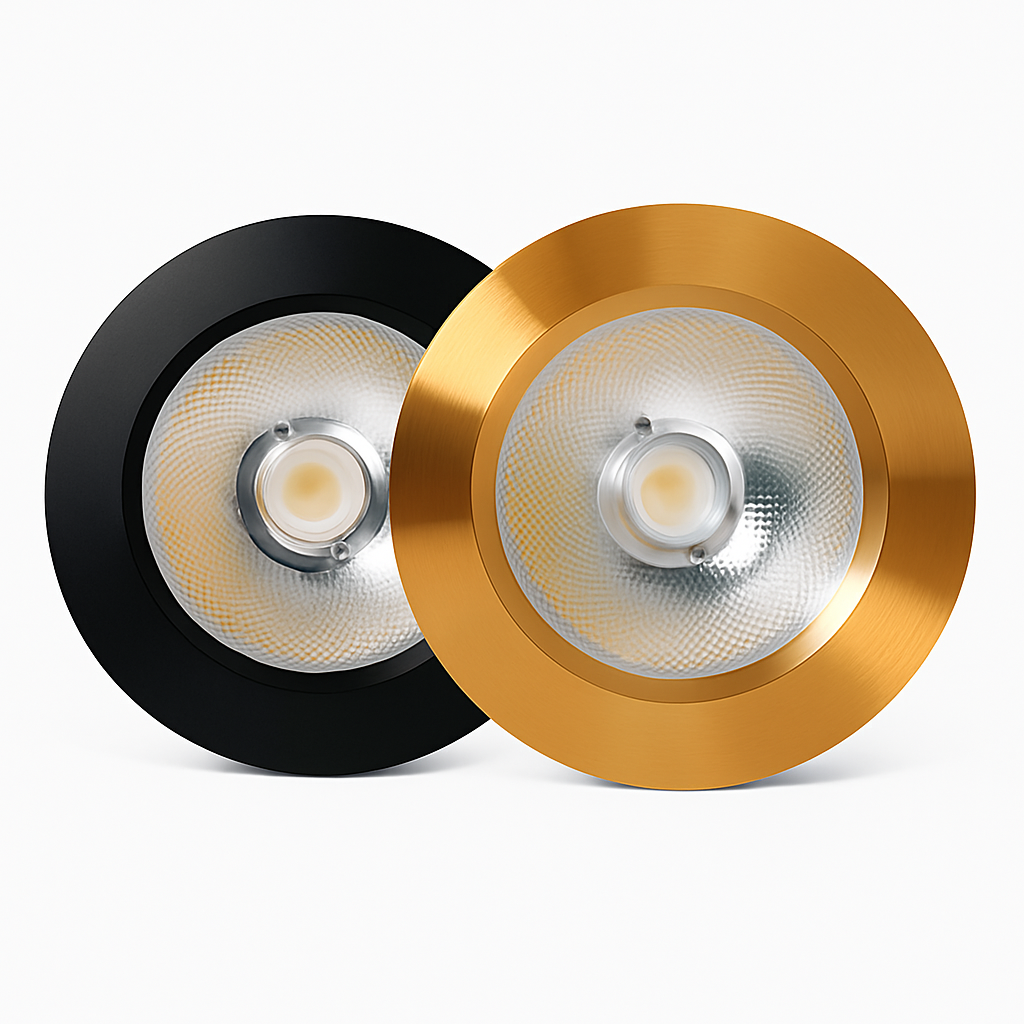 Spot moderne LED extra fin rond en aluminium Delma