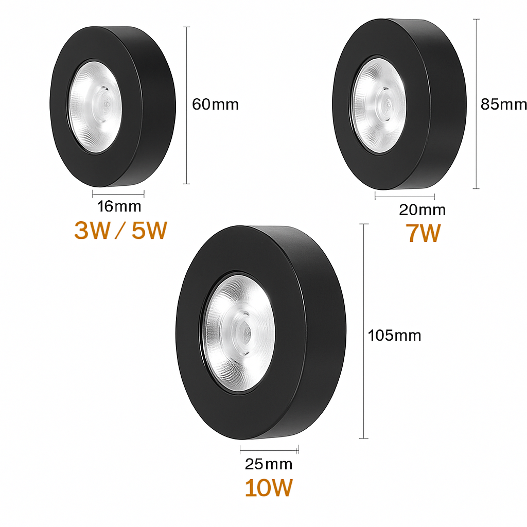Spot moderne LED extra fin rond en aluminium Delma