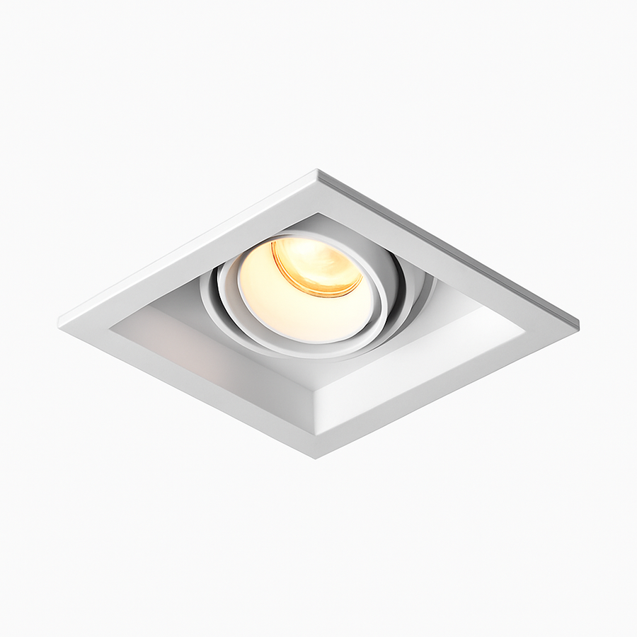 Spot moderne LED à focus réglable et forme encastrable carré Tiago