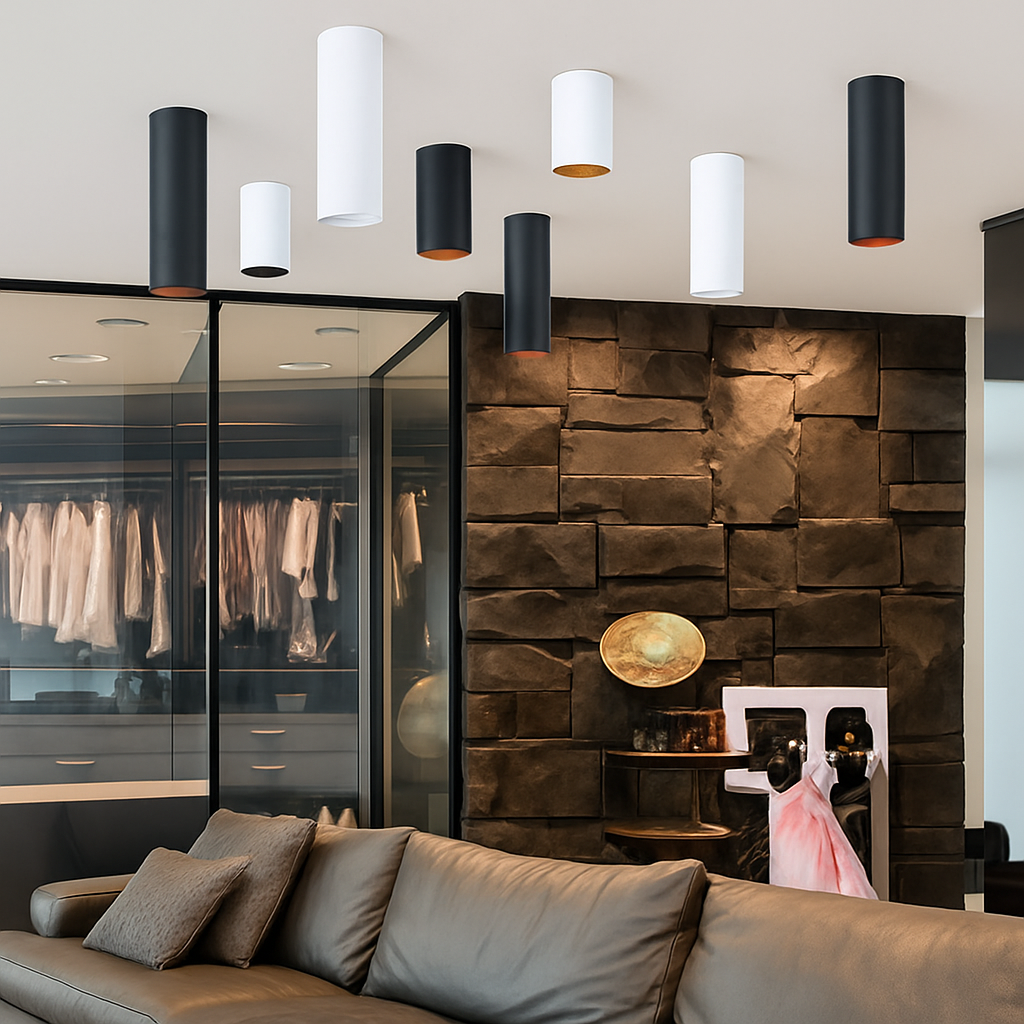 Spot moderne LED rond en aluminium