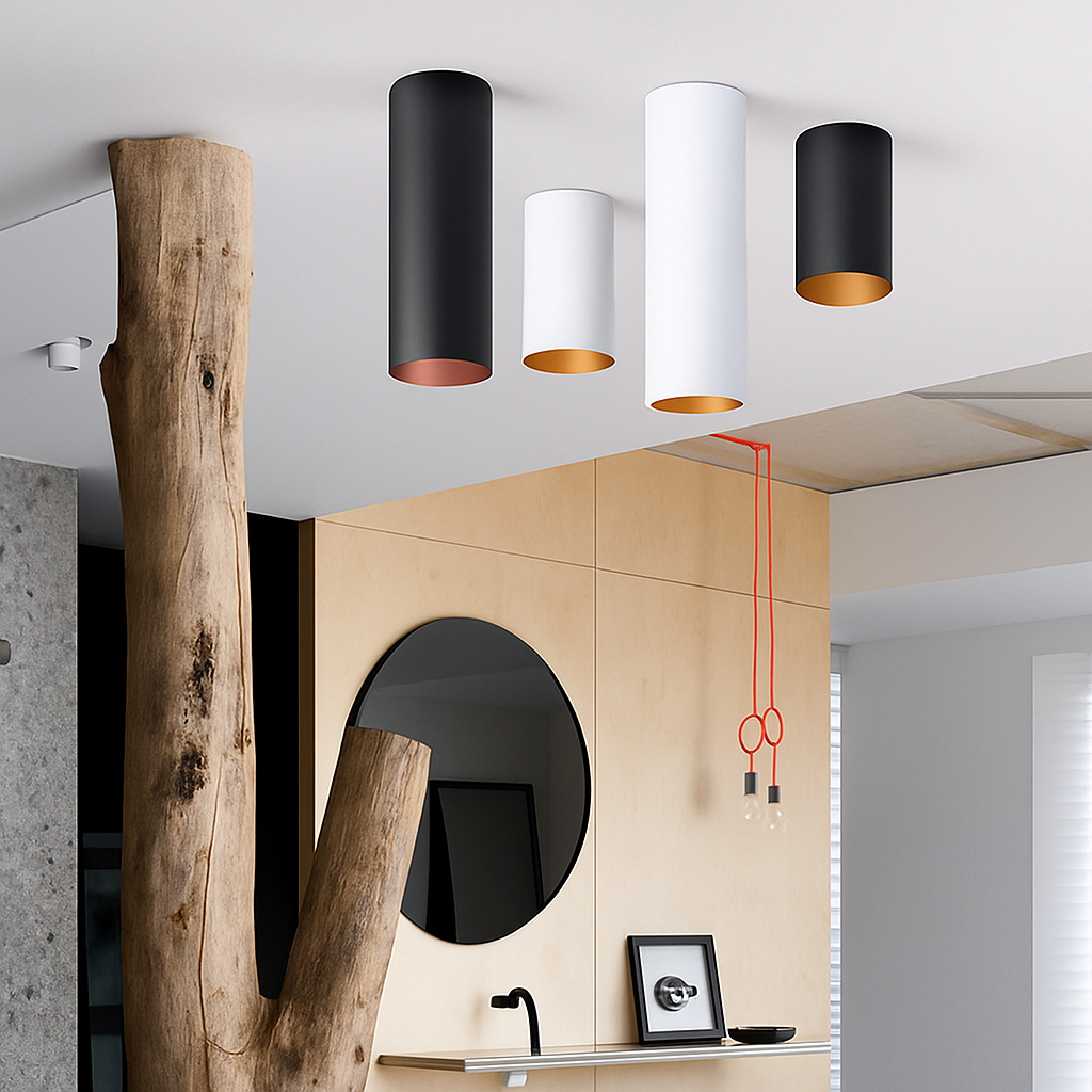 Spot moderne LED rond en aluminium