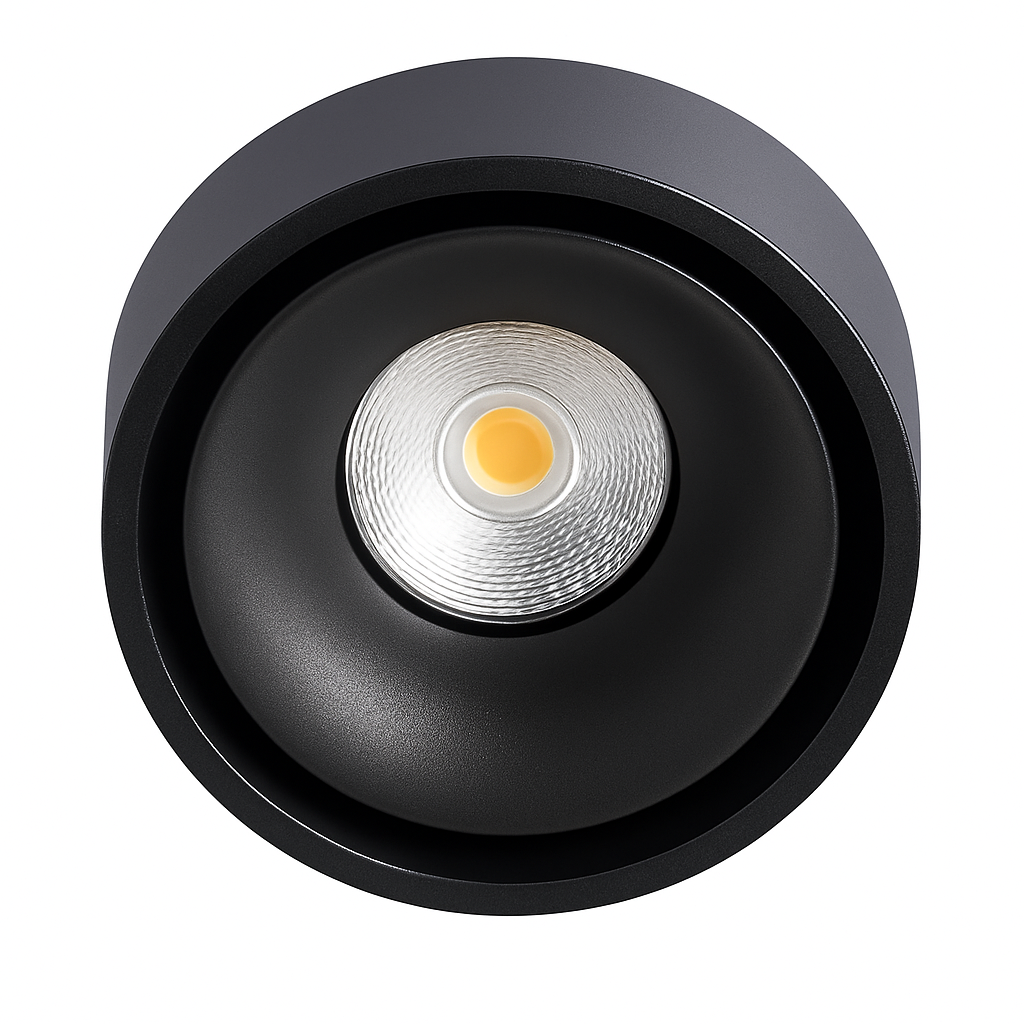 Spot moderne LED rond et encastrable en métal Lory