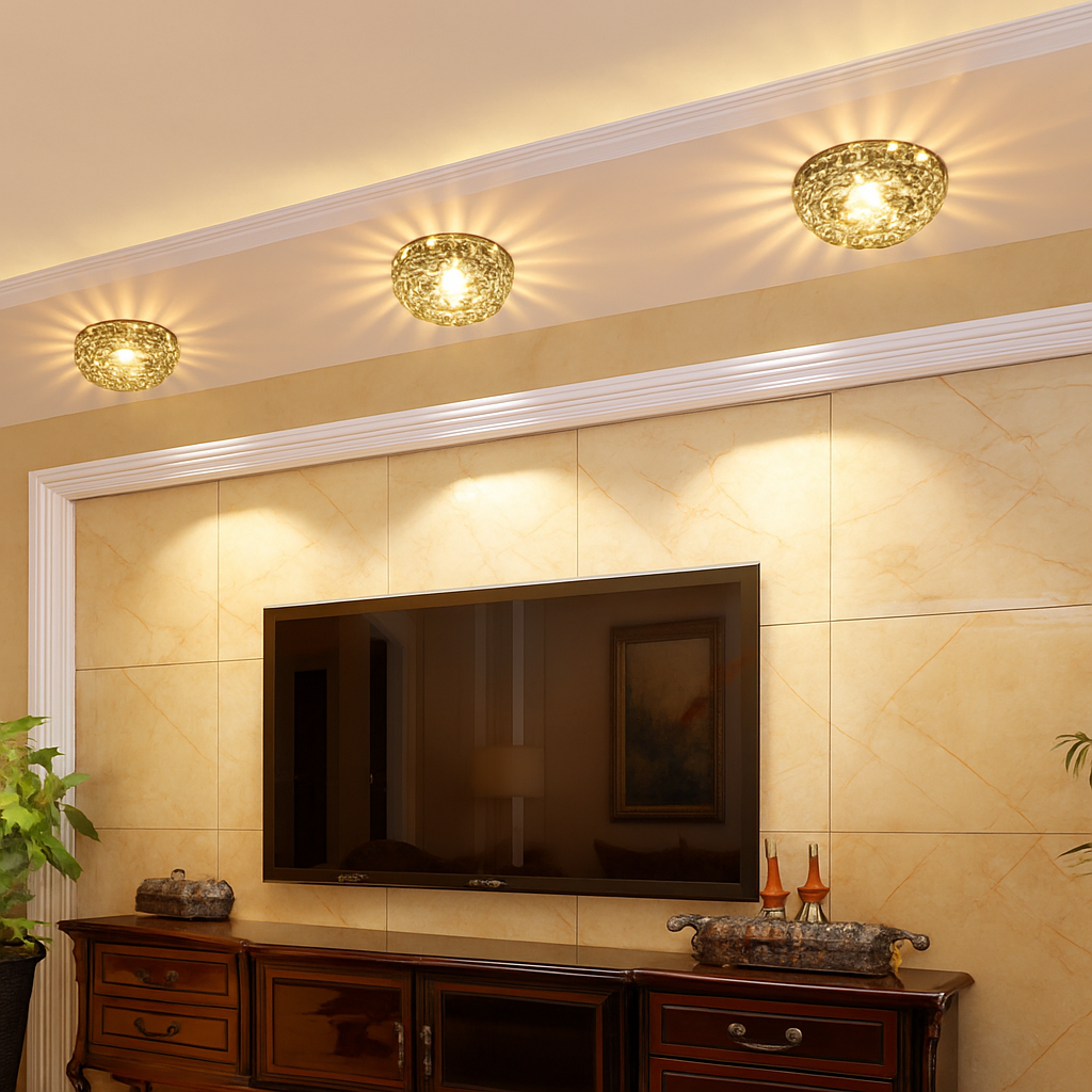 Spot montage en Surface cristal 5 W Led Downlights plafonnier lampes porche lumière pour intérieur chambre éclairage à la maison MJ1016