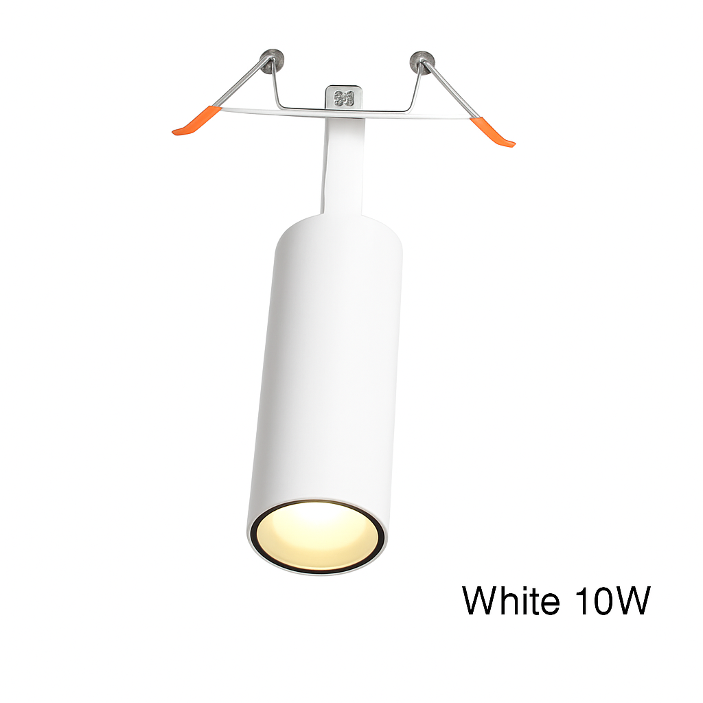 Spot plafond à LED tube directionnel blanc ou noir