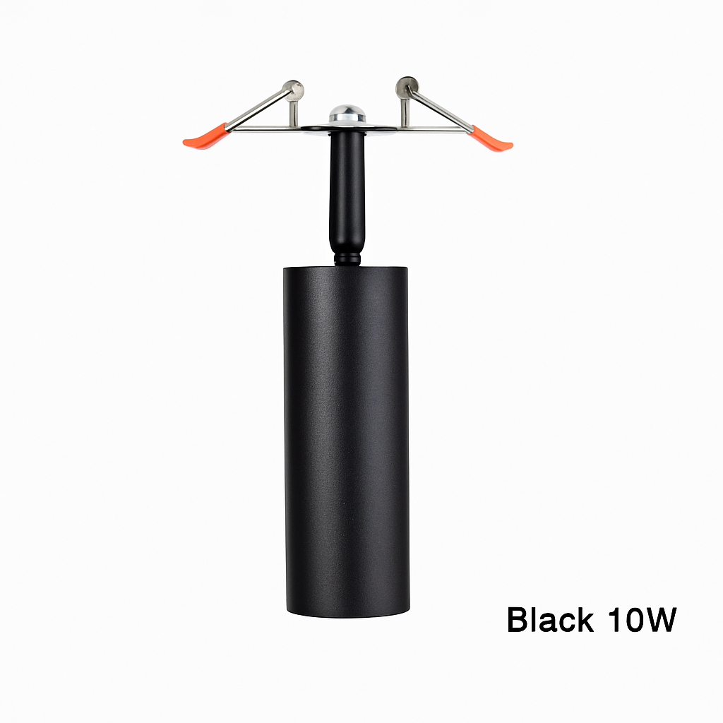 Spot plafond à LED tube directionnel blanc ou noir