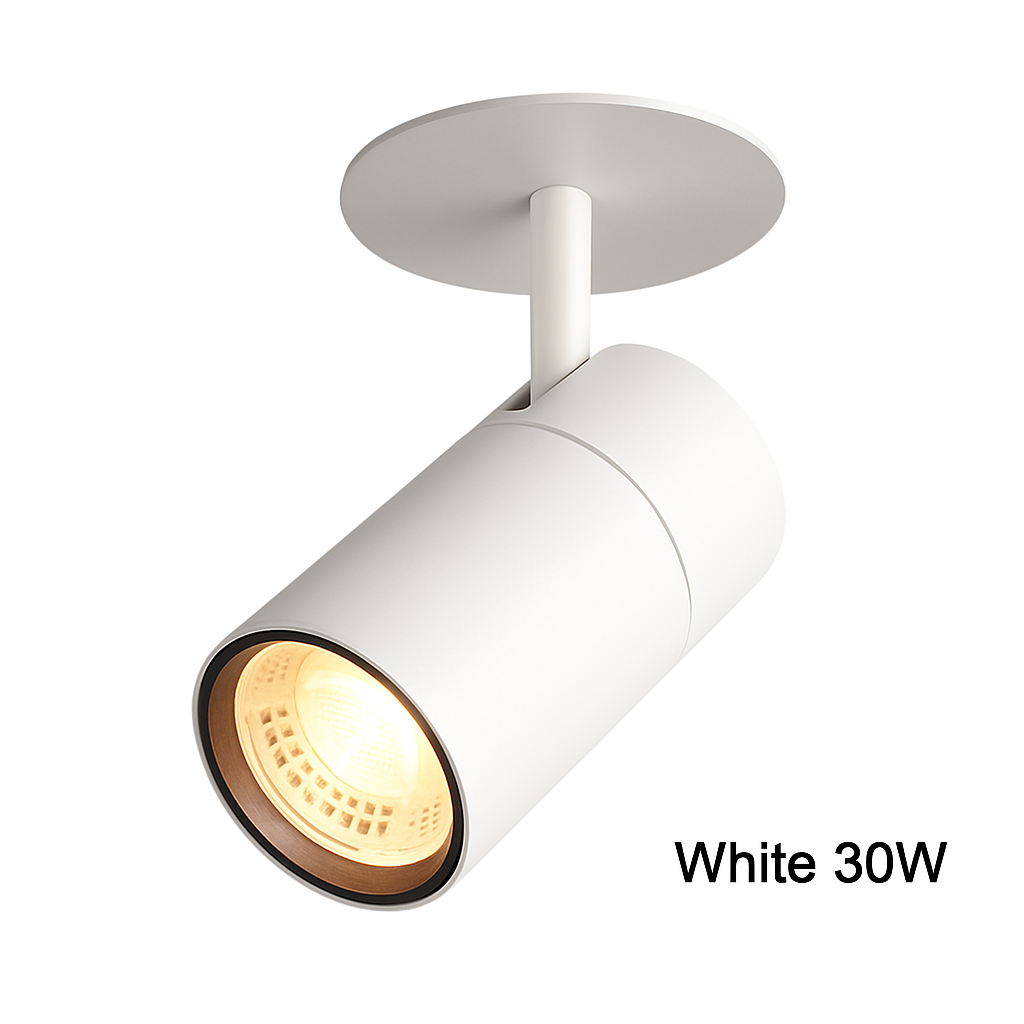 Spot plafond à LED tube directionnel blanc ou noir