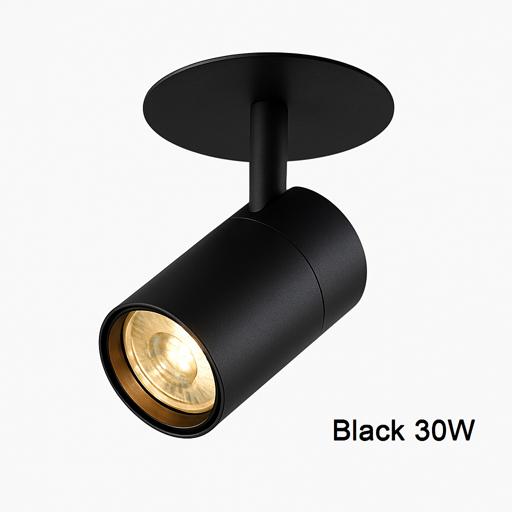 Spot plafond à LED tube directionnel blanc ou noir