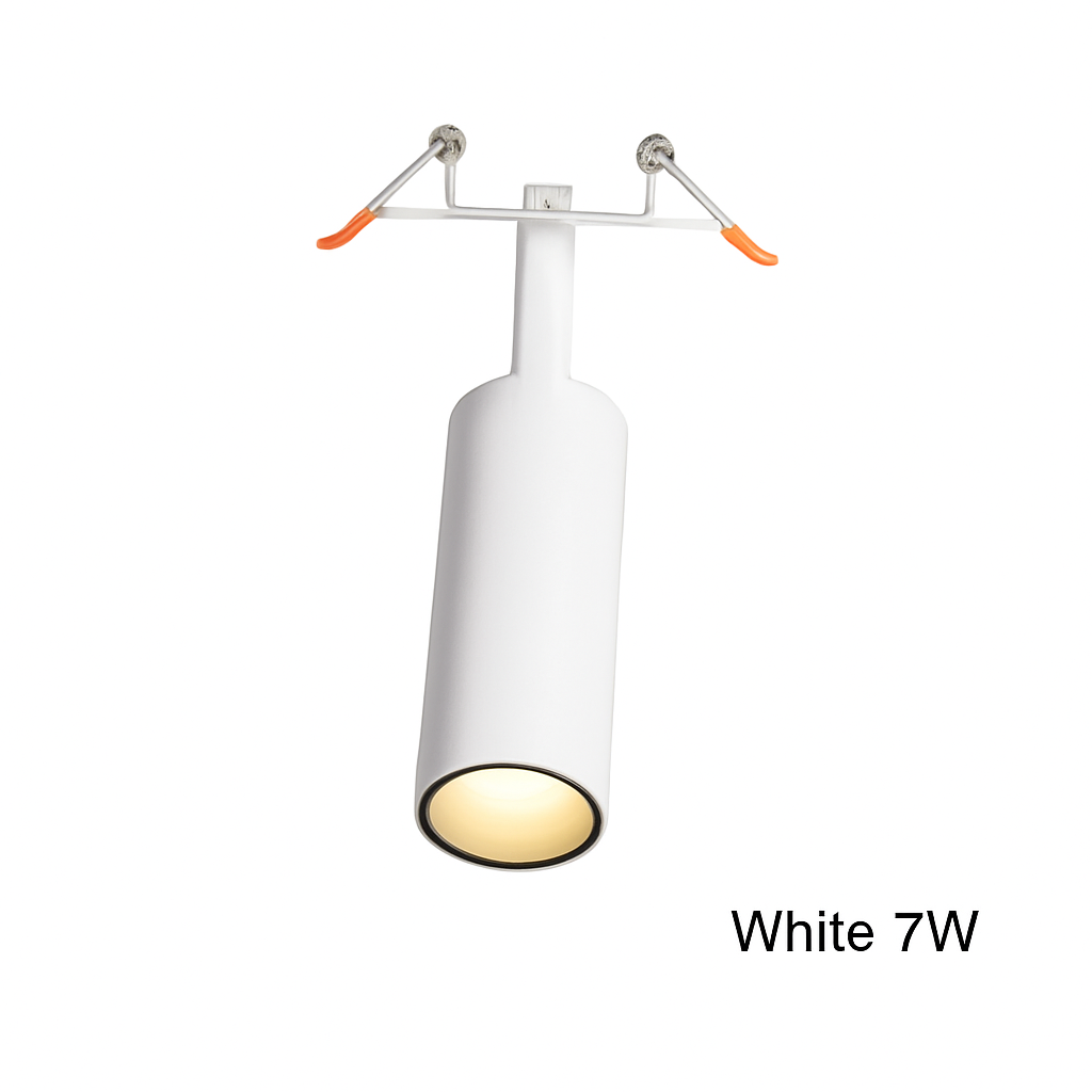 Spot plafond à LED tube directionnel blanc ou noir