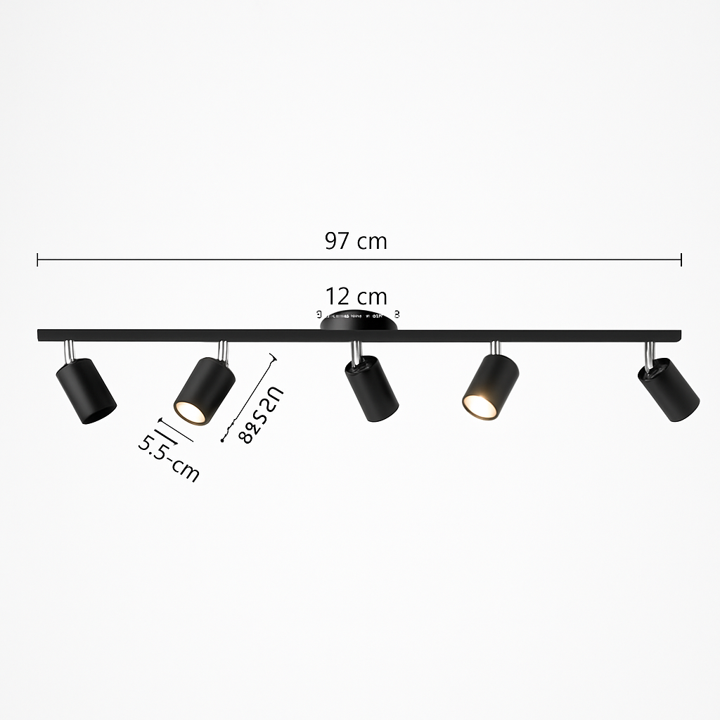 Spot Plafond Salon Dressing Rail Éclairage Surface Chambre Vitrine