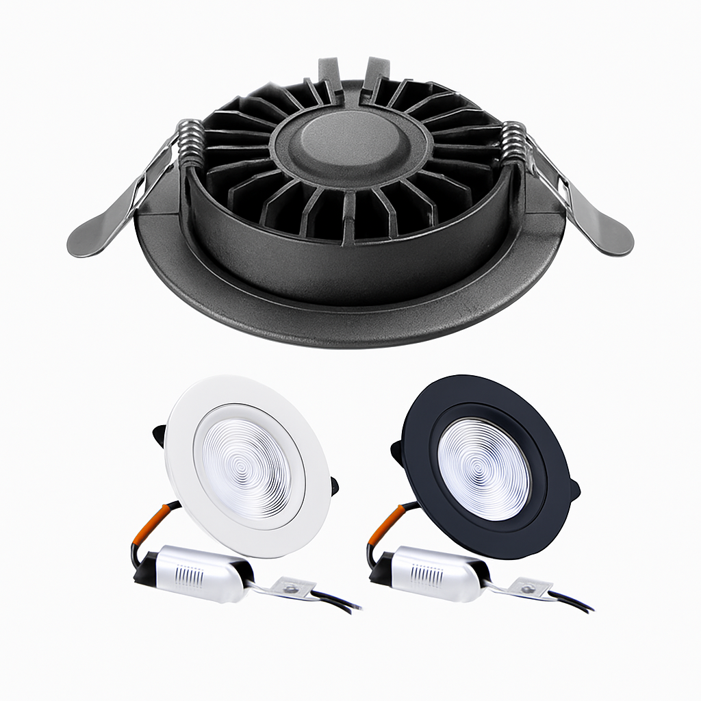 Spot rond COB Led Downlights haut de gamme encastré pour intérieur résidentiel maison