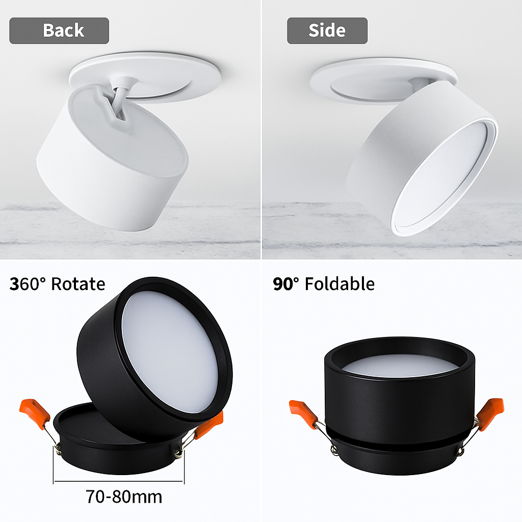 Spot rond LED avec orientation à 360° Light