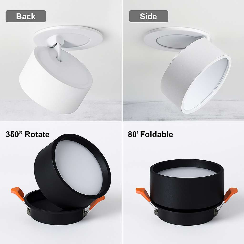 Spot rond LED avec orientation à 360° Light