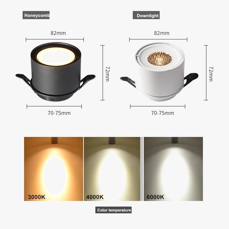 spot rotatif pliable intégré à intensité variable led rétro-éclairage éclairage intérieur