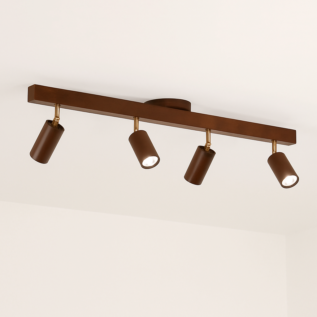 spots en noyer pour éclairage intérieur design élégant