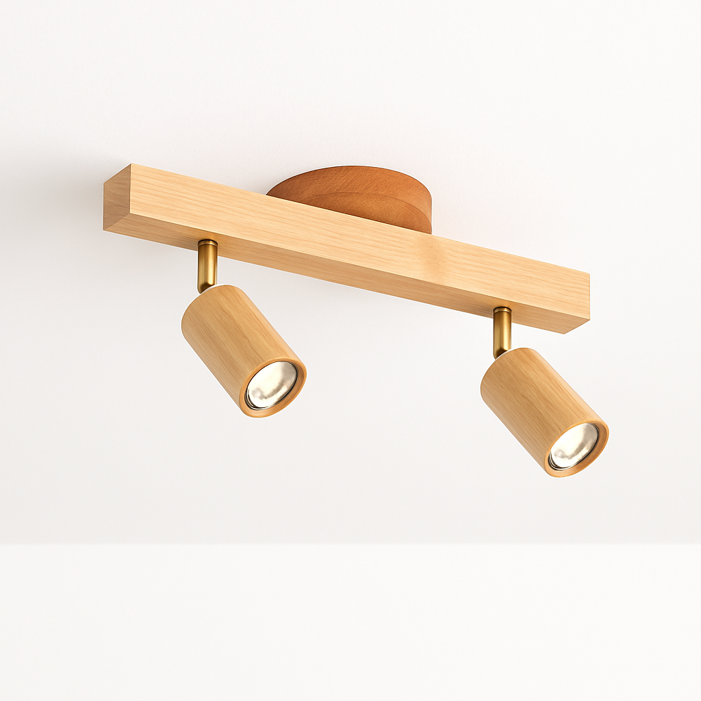 spots en noyer pour éclairage intérieur design élégant