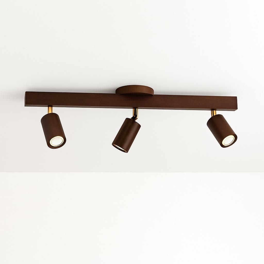 spots en noyer pour éclairage intérieur design élégant