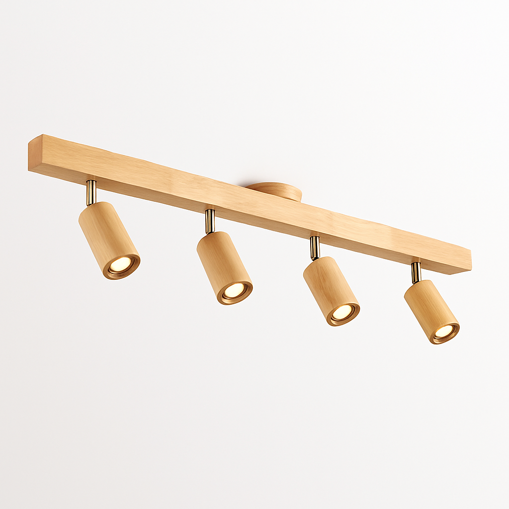 spots en noyer pour éclairage intérieur design élégant