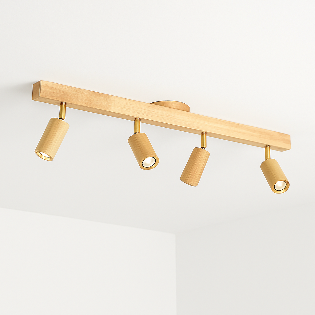 spots en noyer pour éclairage intérieur design élégant