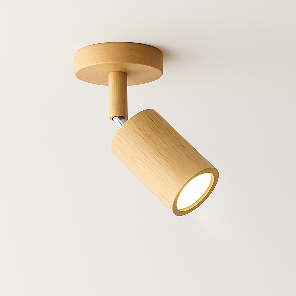 spots en noyer pour éclairage intérieur design élégant