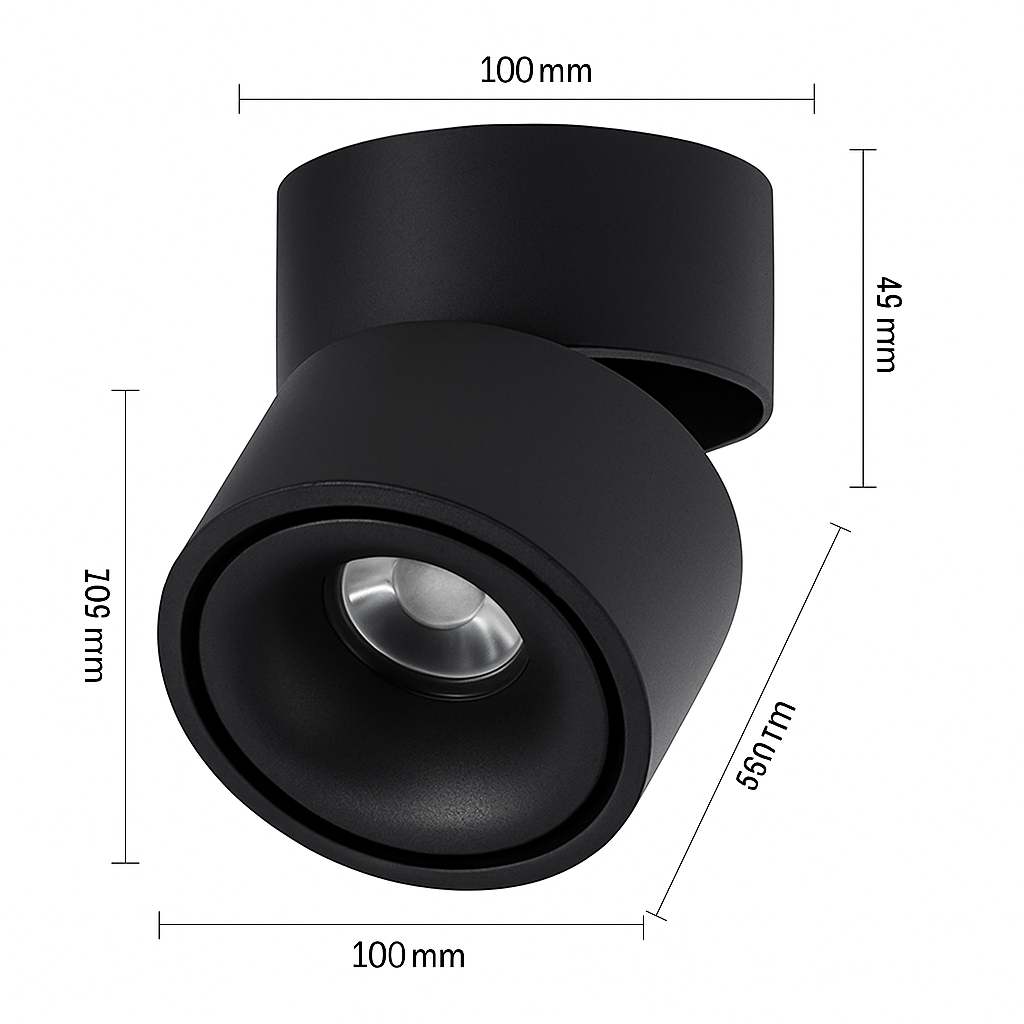 Spots LED design rond dirigeable