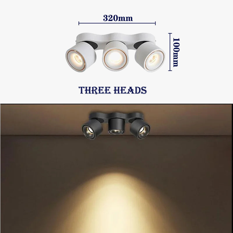 spots led rotatifs pliables à intensité variable pour éclairage intérieur