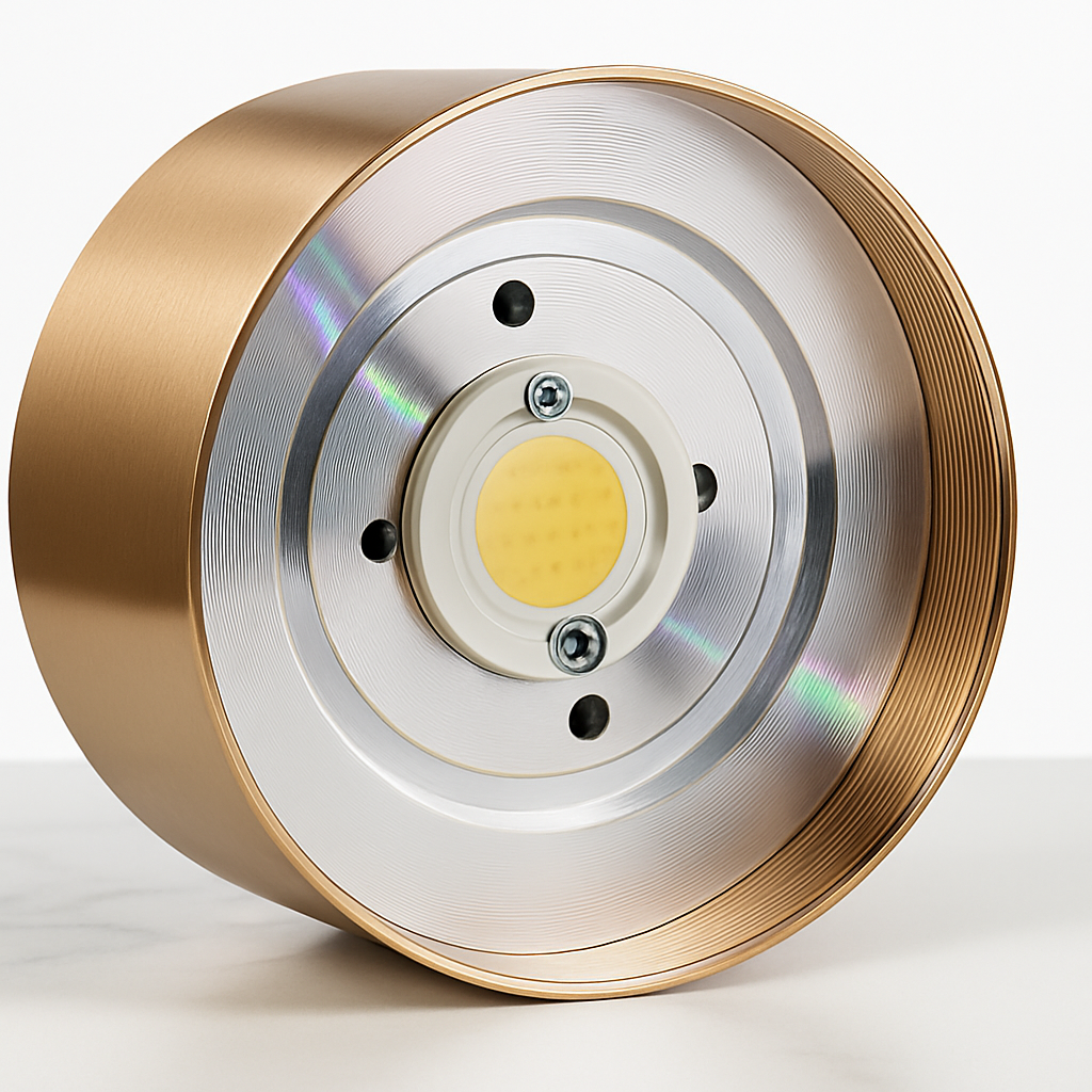 spots nordiques en cuivre led de luxe circulaires