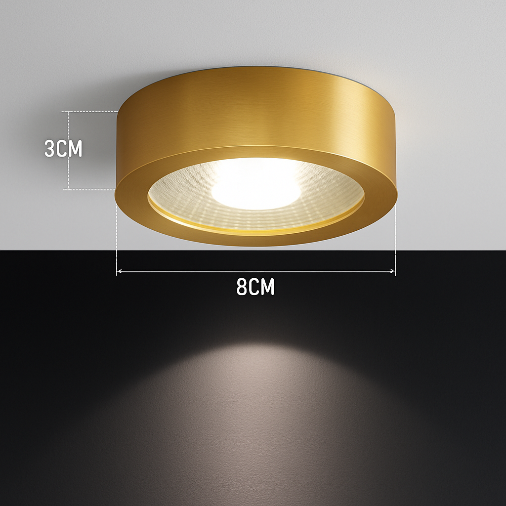 spots nordiques en cuivre led de luxe circulaires