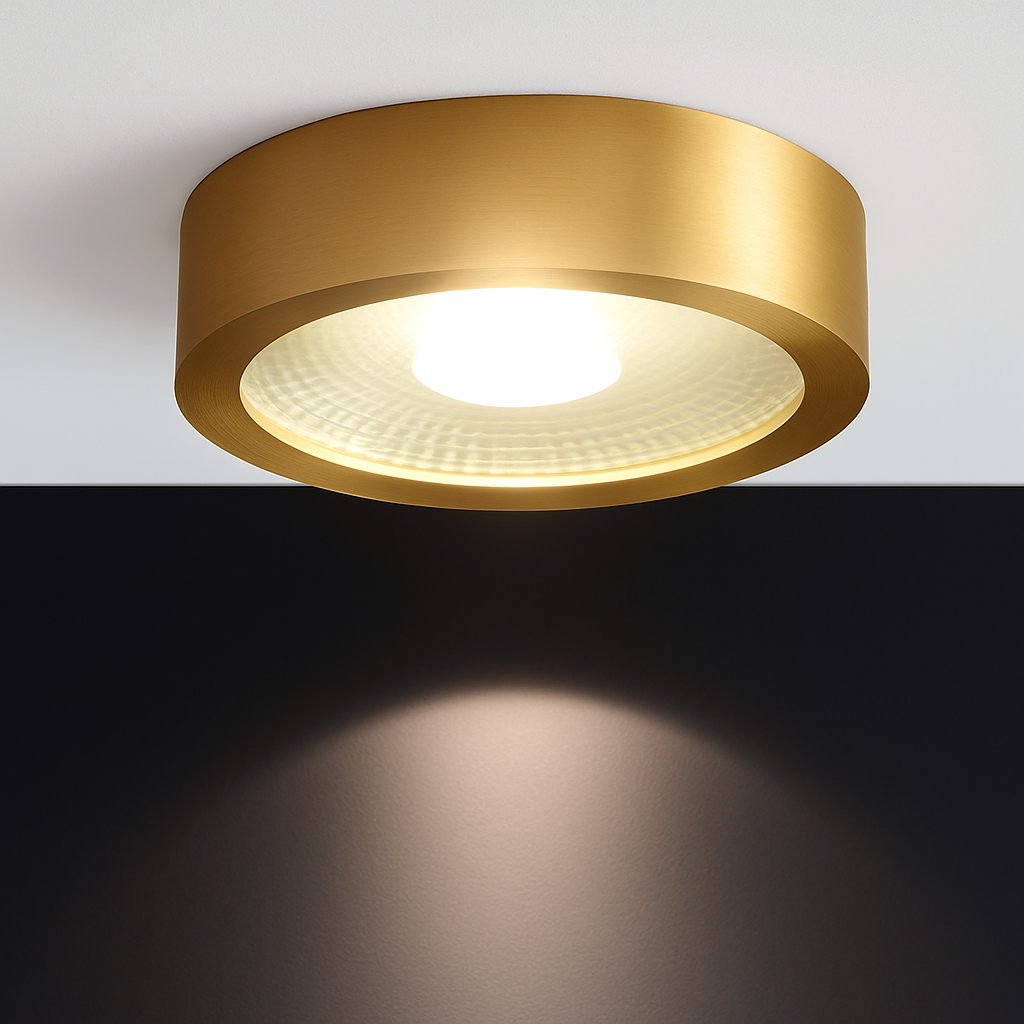 spots nordiques en cuivre led de luxe circulaires