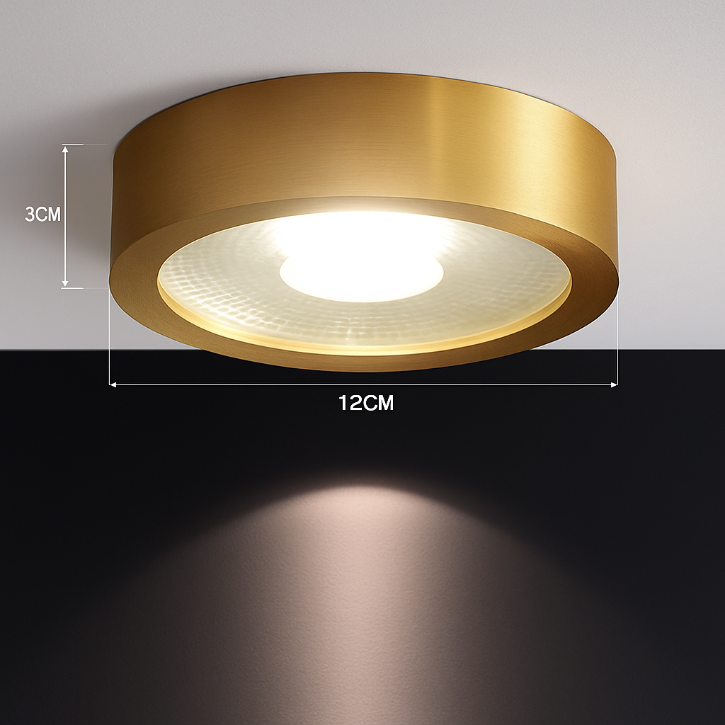 spots nordiques en cuivre led de luxe circulaires