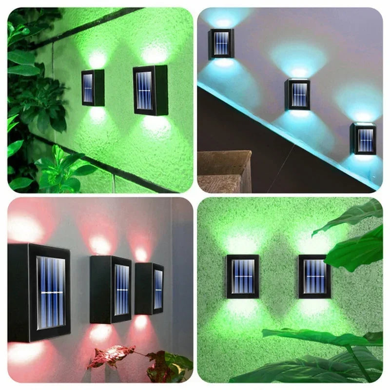Spots solaires haut et bas d'extérieur