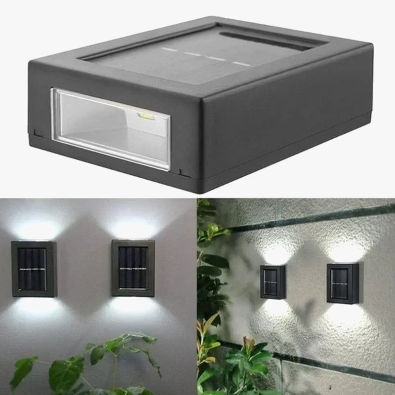 Spots solaires haut et bas d'extérieur