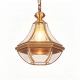 suspension extérieure Style américain Rural plein cuivre étanche lustre Villa porche solarium/couloir/balcon pavillon pavillon lampe en laiton