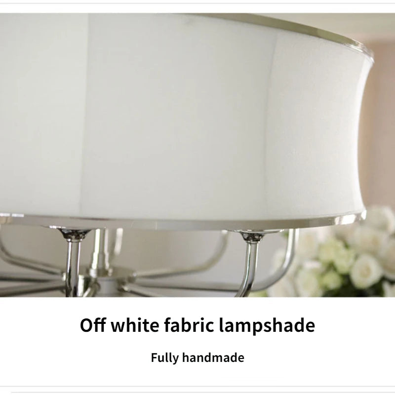 lustre Style américain tout cuivre Simple créatif tissu abat-jour