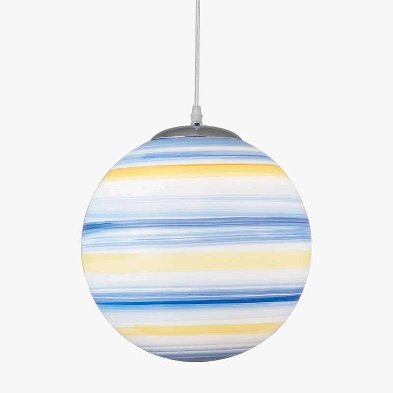 suspension acrylique design créatif cosmos et planètes