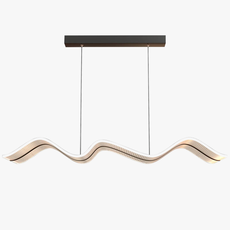 suspension acrylique forme de vague moderne nordique