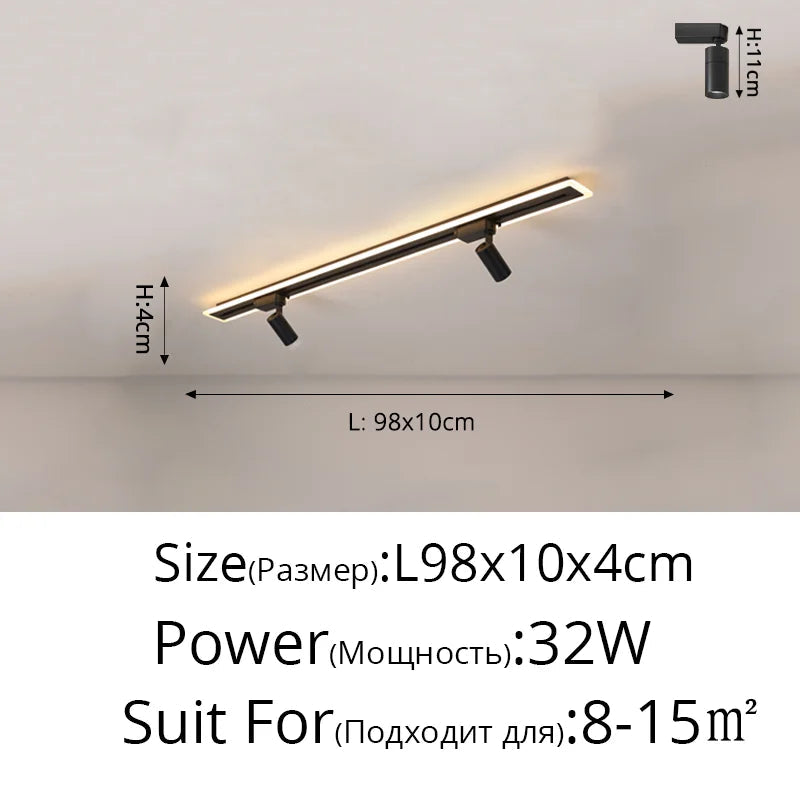 suspension acrylique moderne avec lumière led design épuré