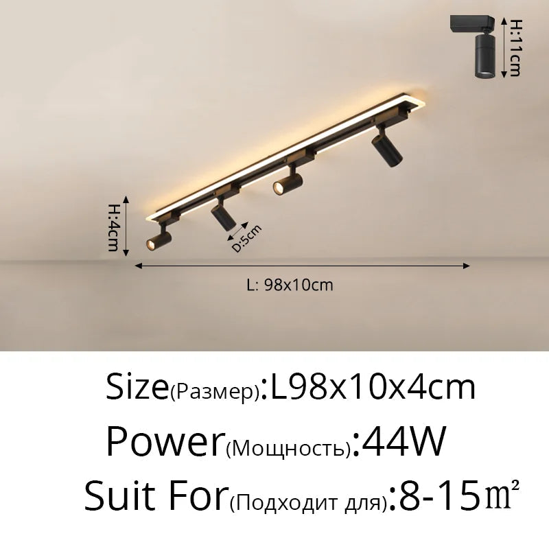 suspension acrylique moderne avec lumière led design épuré