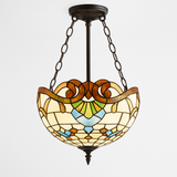 suspension antique style tiffany pour éclairage rétro et coloré