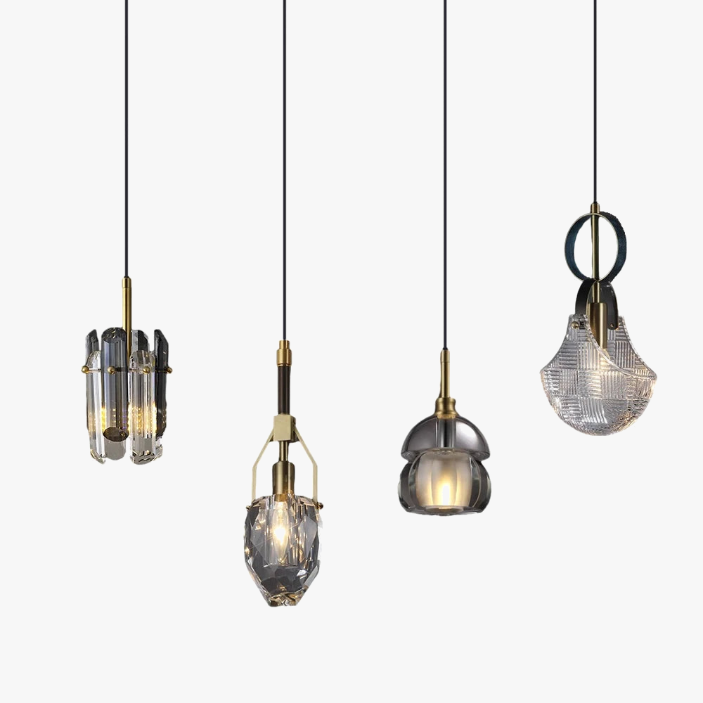 suspension art déco cristal luminaire élégant pour intérieur moderne