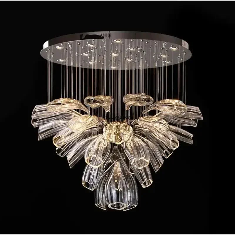 suspension art déco en verre pour intérieur moderne et élégant